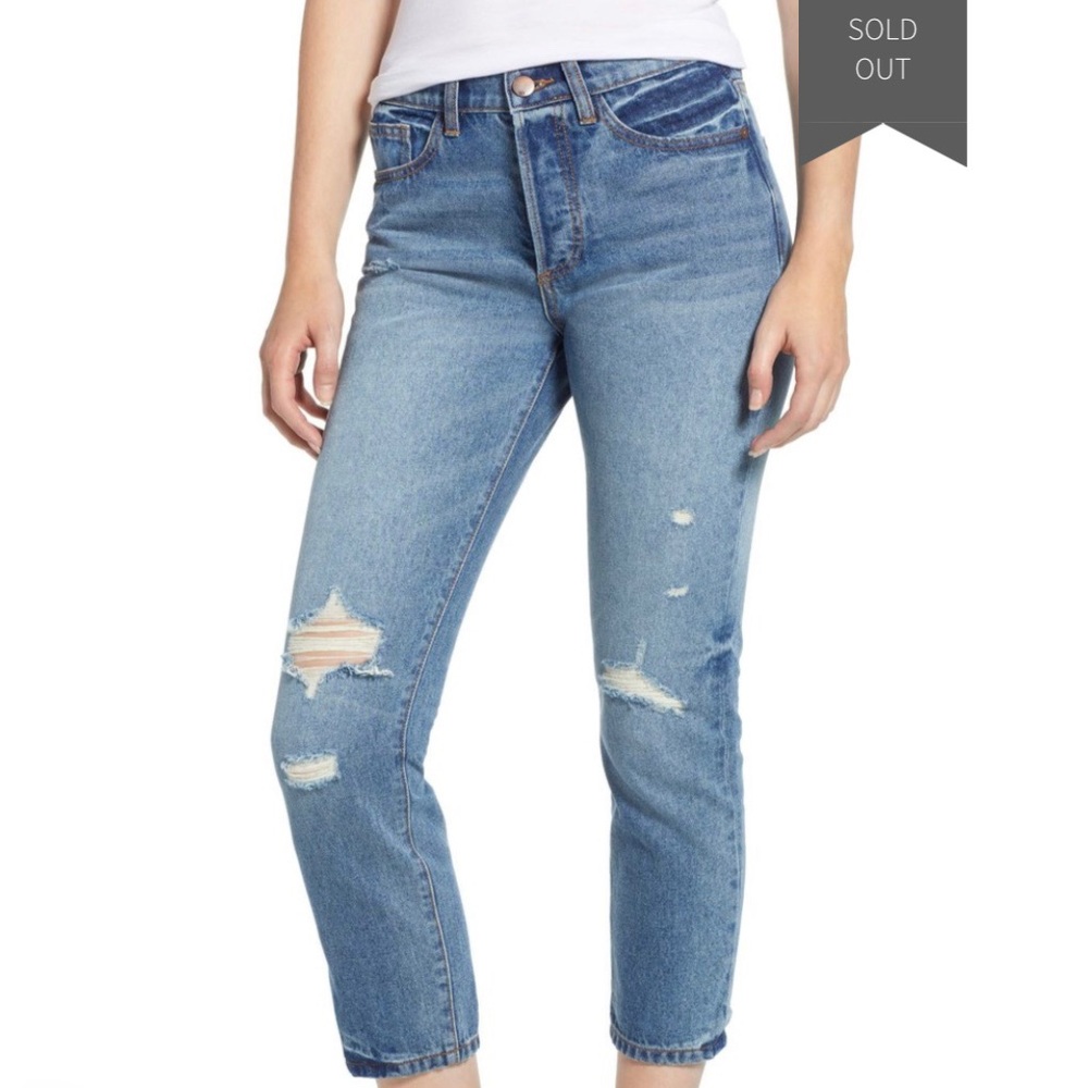 SP Black Label Ripped High Waist Crop Mom Jeans